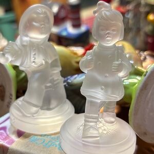Goebel Hummel frosted crystal pair